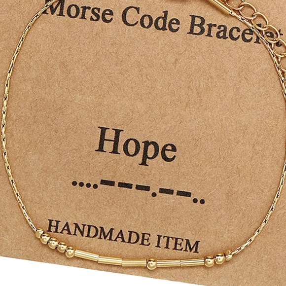 Jewelry - Morse code bracelet-hope- NWT- bundle 2 for $15